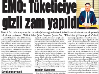 TÜKETİCİYE GİZLİ ZAM YAPILDI (AKDENİZ MANŞET-21.12.2020)