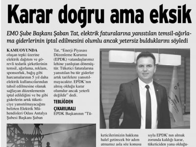 KARAR DOĞRU AMA EKSİK (ANTALYA KÖRFEZ-21.12.2020)