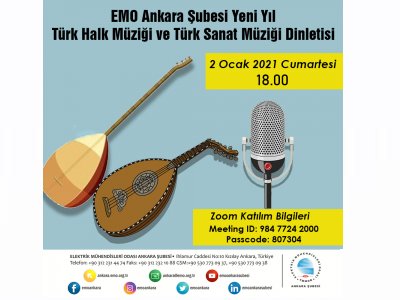 EMO ANKARA ŞUBESİ YENİ YIL TÜRK HALK MÜZİĞİ VE TÜRK SANAT MÜZİĞİ DİNLETİSİ
