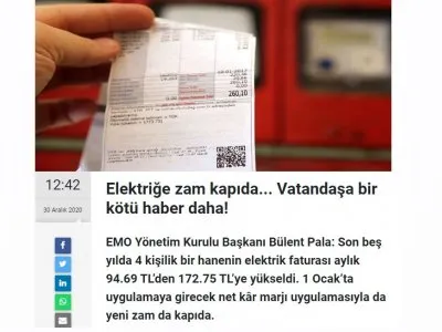 ELEKTRİĞE ZAM KAPIDA... VATANDAŞA BİR KÖTÜ HABER DAHA! (BİZİMTV.COM)