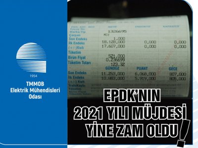 EPDKNIN 2021 YILI MÜJDESİ YİNE ZAM OLDU