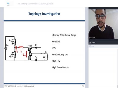 GÜÇ ELEKTRONİĞİ UYGULAMALARI VE DC/DC DÖNÜŞTÜRÜCÜLER WEBINAR DÜZENLENDİ
