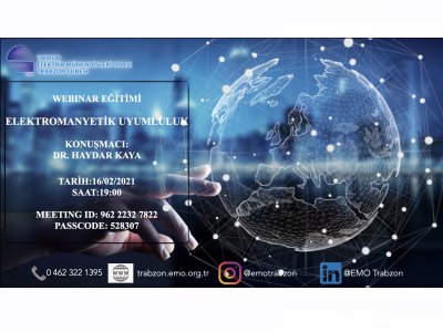 WEBİNAR:``ELEKTROMANYETİK UYUMLULUK``
