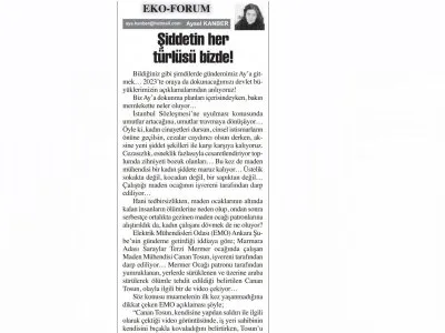 AYSEL KANBER (BAŞKENT GAZETESİ, 16.02.2021)