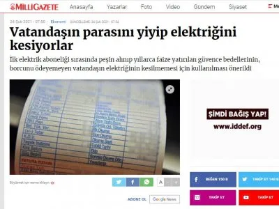 VATANDAŞIN PARASINI YİYİP ELEKTRİĞİNİ KESİYORLAR (MİLLİGAZETE.COM.TR)