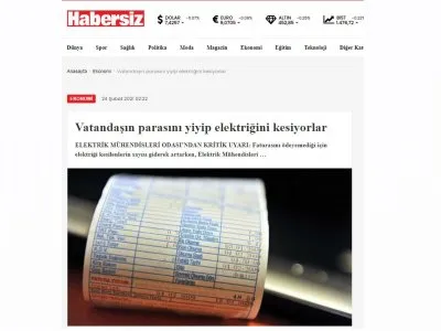 VATANDAŞIN PARASINI YİYİP ELEKTRİĞİNİ KESİYORLAR (HABERSİZ.CO)