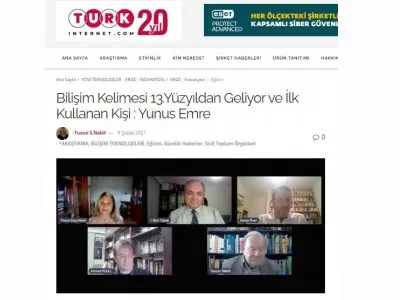 BİLİŞİM KELİMESİ 13.YÜZYILDAN GELİYOR VE İLK KULLANAN KİŞİ : YUNUS EMRE (FÜSUN S. NEBİL- TURK-İNTERNET.COM)