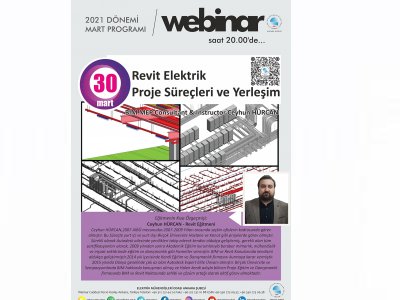 REVİT ELEKTRİK PROJE SÜREÇLERİ VE YERLEŞİM BAŞLIKLI WEBINAR DÜZENLENECEK