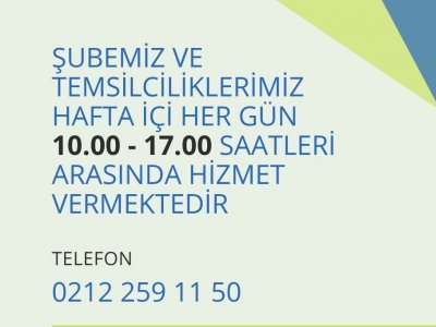 ÇALIŞMA SAATLERİMİZ GÜNCELLENDİ