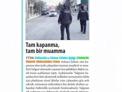 TAM KAPANMA, TAM BİR MUAMMA (YENİ ASYA, 04.05.2021)