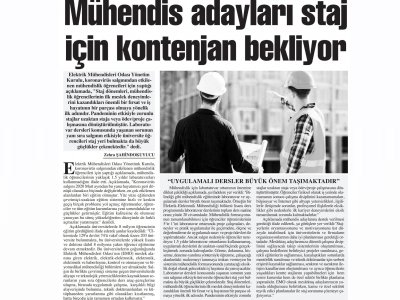 MÜHENDİS ADAYLARI STAJ İÇİN KONTENJAN BEKLİYOR  (BAŞKENT GAZETESİ)