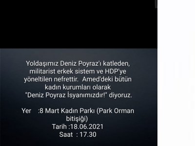 DİYARBAKIRDAKİ KADIN KURUMLARI TARAFINDAN ORTAKLAŞA AÇIKLAMA YAPILACAK..