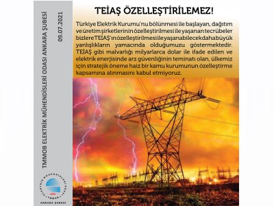 TEİAŞ ÖZELLEŞTİRİLMESİNE KARŞI İMZA KAMPANYASI BAŞLATIYORUZ