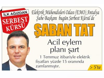 ACİL EYLEM PLANI ŞART (ANTALYA EKSPRES-02.07.2021)