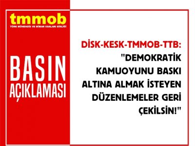 EMEK VE MESLEK ÖRGÜTLERİNDEN ELİNİZİ ÇEKİN!