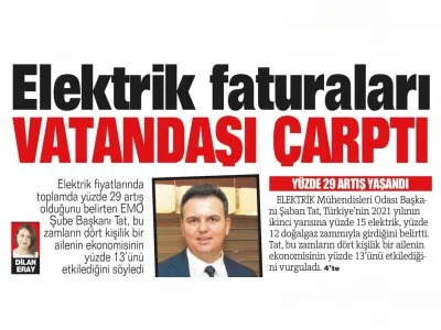 ELEKTRİK FATURALARI VATANDAŞI ÇARPTI (ANTALYA EKSPRES-25.08.2021)