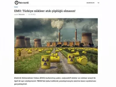 EMO: TÜRKİYE NÜKLEER ATIK ÇÖPLÜĞÜ OLMASIN! (TEKNESİTE.COM)