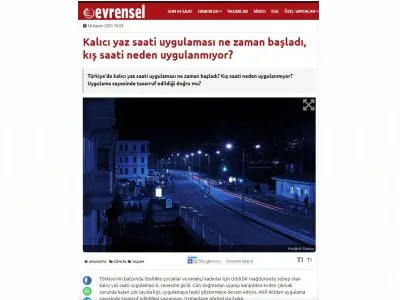 KALICI YAZ SAATİ UYGULAMASI NE ZAMAN BAŞLADI, KIŞ SAATİ NEDEN UYGULANMIYOR? (EVRENSEL.NET)