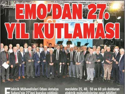 EMO`DAN 27.YIL KUTLAMASI (ANTALYA KÖRFEZ - 08.12.2021)