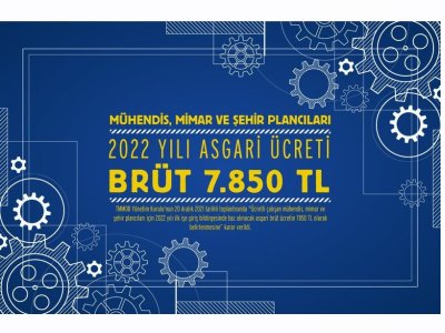 MÜHENDİS, MİMAR VE ŞEHİR PLANCILARI İÇİN 2022 YILI ASGARİ ÜCRETİ BELİRLENDİ