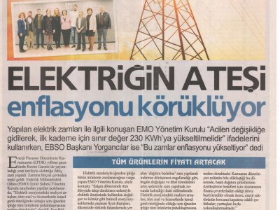 ELEKTRİĞİN ATEŞİ ENFLASYONU KÖRÜKLÜYOR (İLKSES)