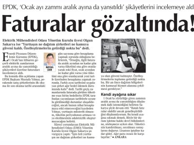 FATURALAR GÖZALTINDA! (CUMHURİYET)