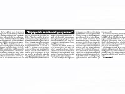 DOĞALGAZDAKİ KESİNTİ ELEKTRİĞE SIÇRAMASIN! (ANTALYA YÜZYÜZE - 25.01.2022)
