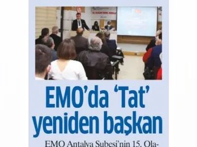 EMODA TAT YENİDEN BAŞKAN (AKDENİZ MANŞET-10.01.2022)