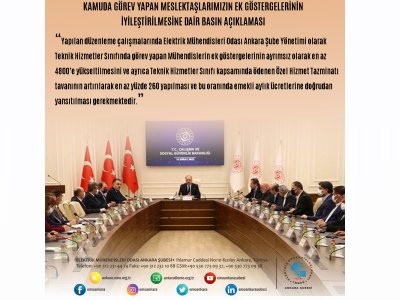 KAMUDA GÖREV YAPAN MESLEKTAŞLARIMIZIN EK GÖSTERGELERİNİN İYİLEŞTİRİLMESİNE DAİR BASIN AÇIKLAMASI