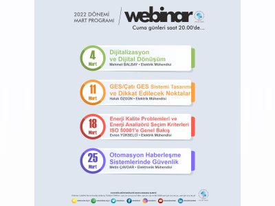 EMO ANKARA ŞUBESİ MART AYI WEBINARLARI BAŞLADI