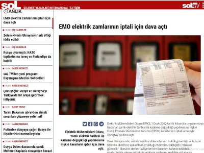 EMO ELEKTRİK ZAMLARININ İPTALİ İÇİN DAVA AÇTI (HABER.SOL.ORG.TR)