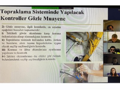 `ELEKTRİK İÇ TESİSLERİNİN DENETİMİ VE RAPORLAMA EĞİTİMİ` DÜZENLENDİ