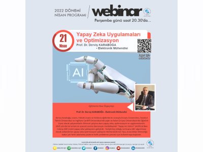 YAPAY ZEKA UYGULAMALARI VE OPTİMİZASYON BAŞLIKLI WEBİNAR GERÇEKLEŞECEK
