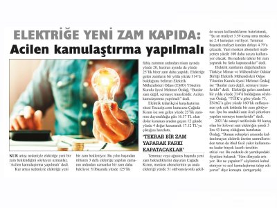 ELEKTRİĞE YENİ ZAM KAPIDA: ACİLEN KAMULAŞTIRMA YAPILMALI (GÜNEYDOĞU EKSPRES)