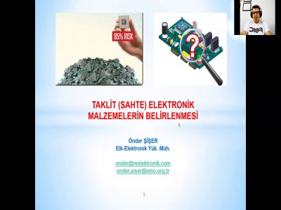 SAHTE ELEKTRONİK MALZEMELER VE TESPİT EDİLMELERİ BAŞLIKLI WEBİNAR DÜZENLENDİ