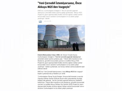 `YENİ ÇERNOBİL İSTEMİYORSANIZ, ÖNCE AKKUYU NGSDEN VAZGEÇİN` (YAPİ.COM.TR)