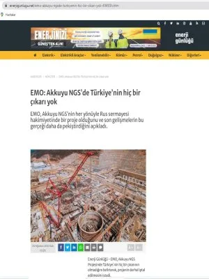 EMO: AKKUYU NGSDE TÜRKİYENİN HİÇ BİR ÇIKARI YOK (ENERJİGUNLUGU.NET)
