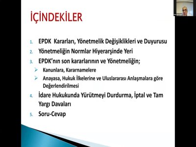 LİSANSSIZ ELEKTRİK ÜRETİMİYLE İLGİLİ EPDK`NIN KARARLARININ VE YÖNETMELİK DEĞİŞİKLİKLERİNİN HUKUKİ DEĞERLENDİRMESİ BAŞLIKLI WEBİNAR DÜZENLENDİ