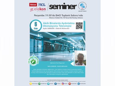 AKILLI BİNALARDA AYDINLATMA OTOMASYONU TEKNOLOJİSİ BAŞLIKLI SEMİNER GERÇEKLEŞECEK