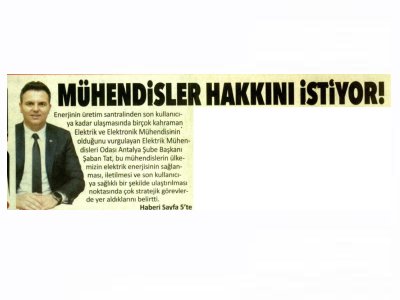 `MÜHENDİSLER HAKKINI İSTİYOR` (16.12.2022 - MÜHENDİSLER HAKKINI İSTİYOR)