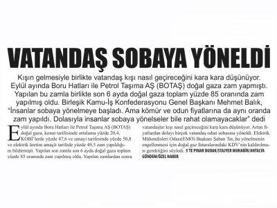 `VATANDAŞ SOBAYA YÖNELDİ` (20.12.2022 - ANTALYA GÜNDEM)
