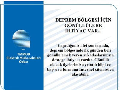GÖNÜLLÜ ÜYELERİMİZE ÇAĞRI