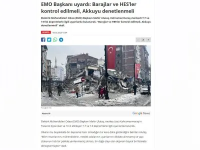 EMO BAŞKANI UYARDI: BARAJLAR VE HESLER KONTROL EDİLMELİ, AKKUYU DENETLENMELİ (BİRGUN.NET)