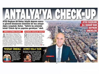 ANTALYA`YA CHECK-UP (ANTALYA KÖRFEZ - 07.03.2023)