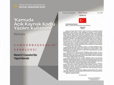KAMUDA AÇIK KAYNAK KODLU YAZILIM KULLANIMI GENELGESİ RESMİ GAZETE`DE YAYIMLANDI