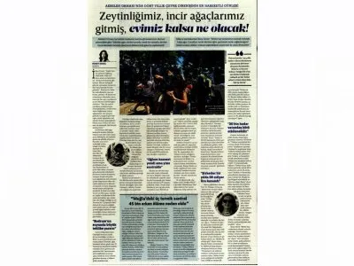 AKBELEN ORMANI`NDA DÖRT YILLIK ÇEVRE DİRENİŞİNİN EN HAREKETLİ GÜNLERİ
ZEYTİNLİĞİMİZ, İNCİR AĞAÇLARIMIZ GİTMİŞ, EVİMİZ KALSA NE OLACAK! (OKSİJEN)