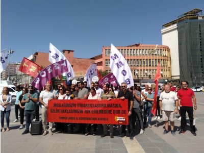19 EYLÜL MÜHENDİS MİMAR VE ŞEHİR PLANCILARI DAYANIŞMA GÜNÜNDE MÜCADELEYE DEVAM!