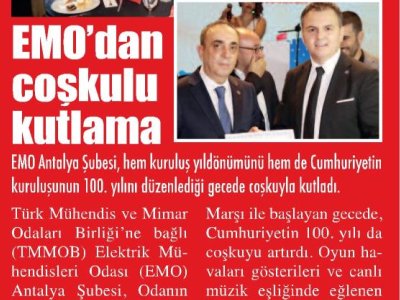 EMO`DAN COŞKULU KUTLAMA(ANTALYA SON HABER-20.11.2023)