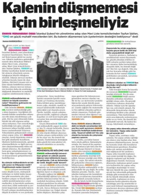 SEÇİME ÇAĞRI EMO KALEDİR DÜŞMESİN (BİRGÜN)
