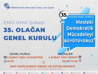 EMO İZMİR ŞUBESİ YENİ ÇALIŞMA DÖNEMİNE HAZIRLANIYOR